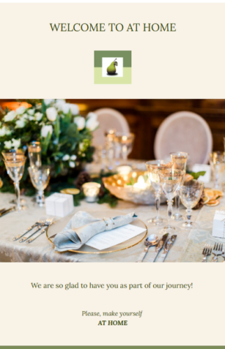 newsletter cover - At Home Catering