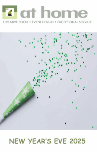 NYE Menu Cover At Home Catering 2025