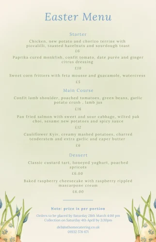 AT HOME MENUS Easter 2026 AT HOME MENUS Easter 2026