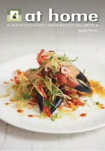 Cover of the At Home Catering Autumn/Winter 2026/27 events menu