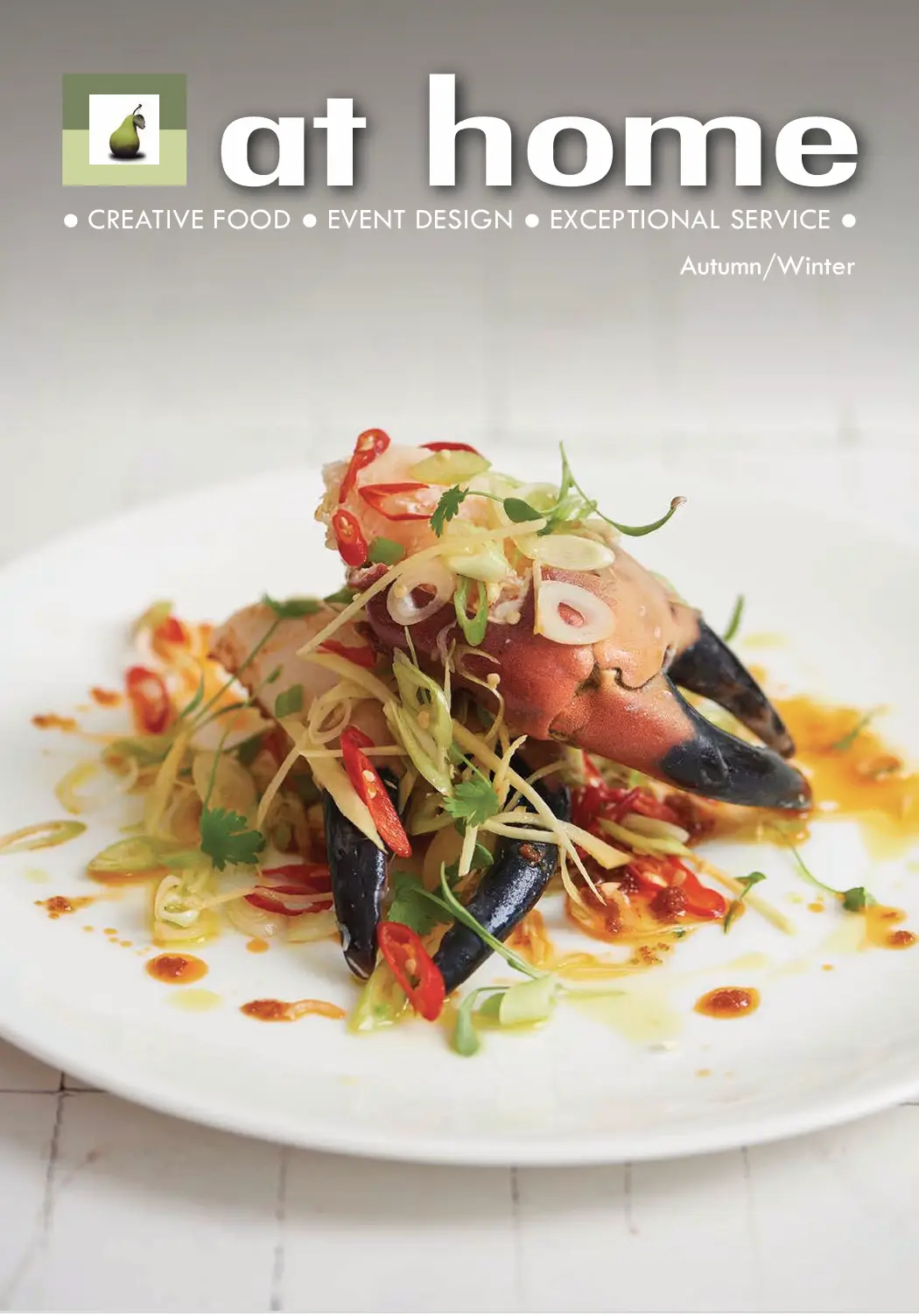 Cover of the At Home Catering Autumn / Winter Events Menu 2026/27