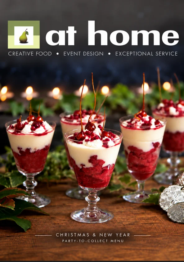 Cover of the At Home Catering Party to Collect Christmas and New Year menu 2026